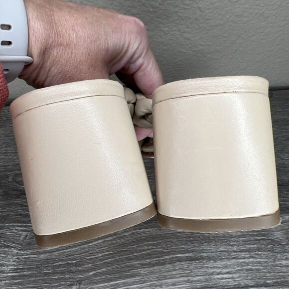 Kate Spade New York Braided Juniper Sandal 6B Beige Block Heel Leather - Picture 7 of 14